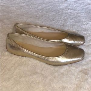 Kate Spade Gold Metallic Flats size 7